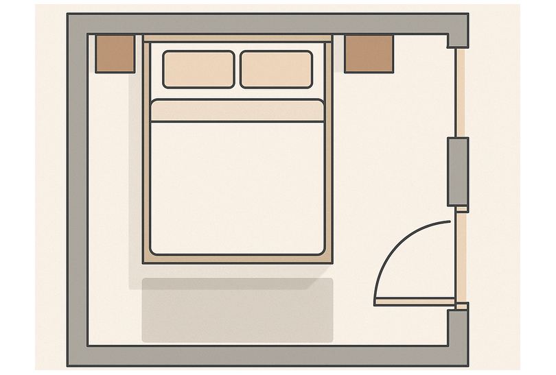 ¿Es malo poner la cama al lado de la puerta?