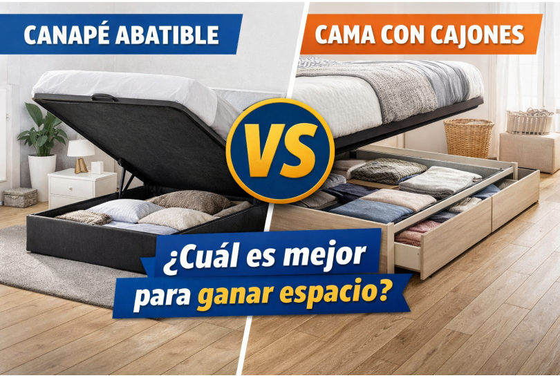 Canapé abatible o cama con cajones: ¿Qué opción es mejor para ganar espacio?
