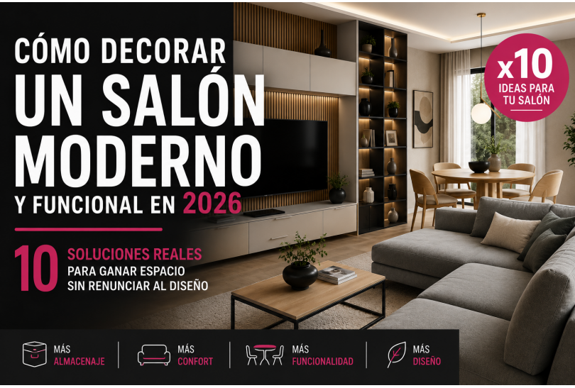 Cómo decorar un salón moderno y funcional en 2026