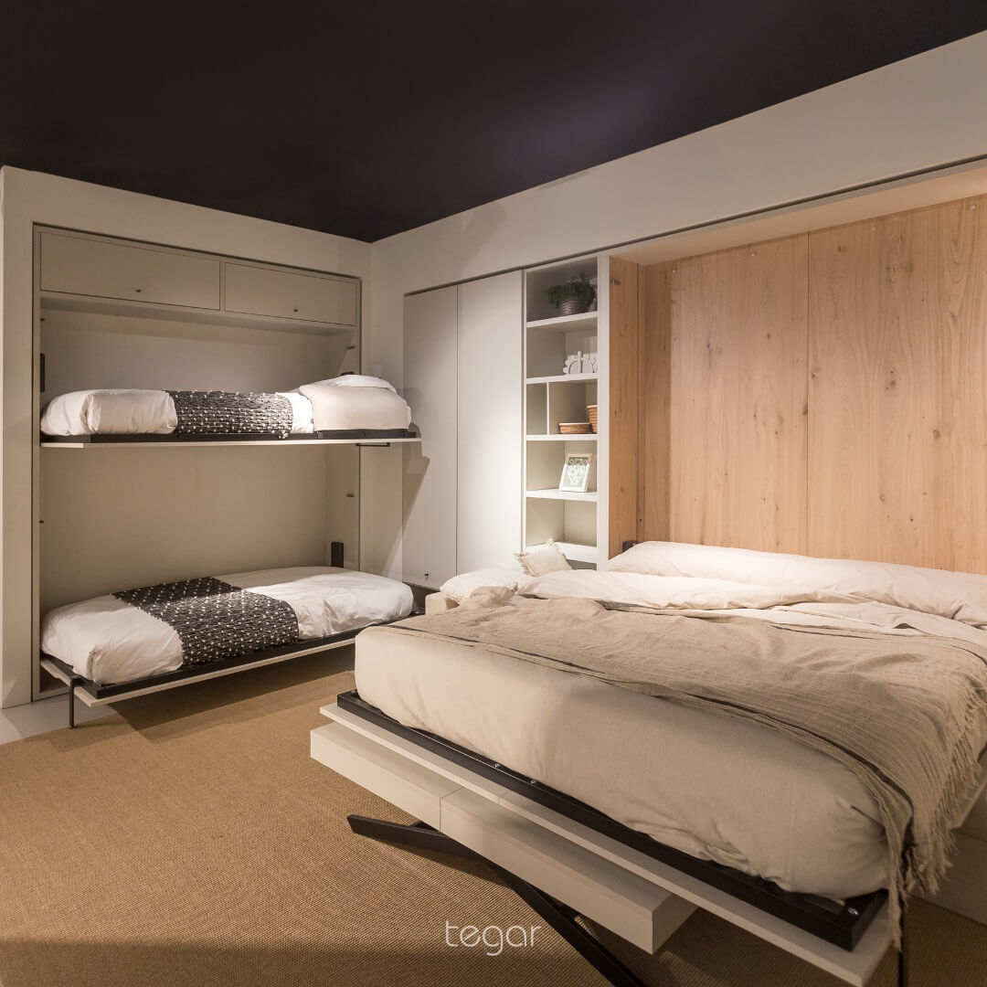 CAMA ABATIBLE CON SOFÁ ABIERTO CAMA ABATIBLE LITERA ABIERTA