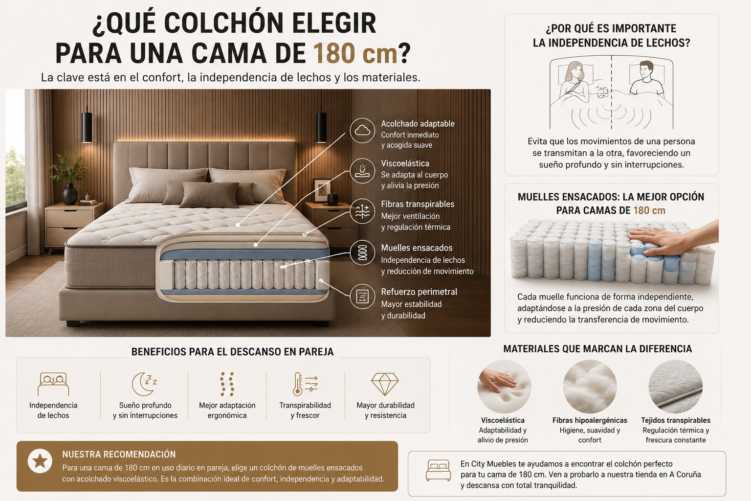 Colchón para cama de 180