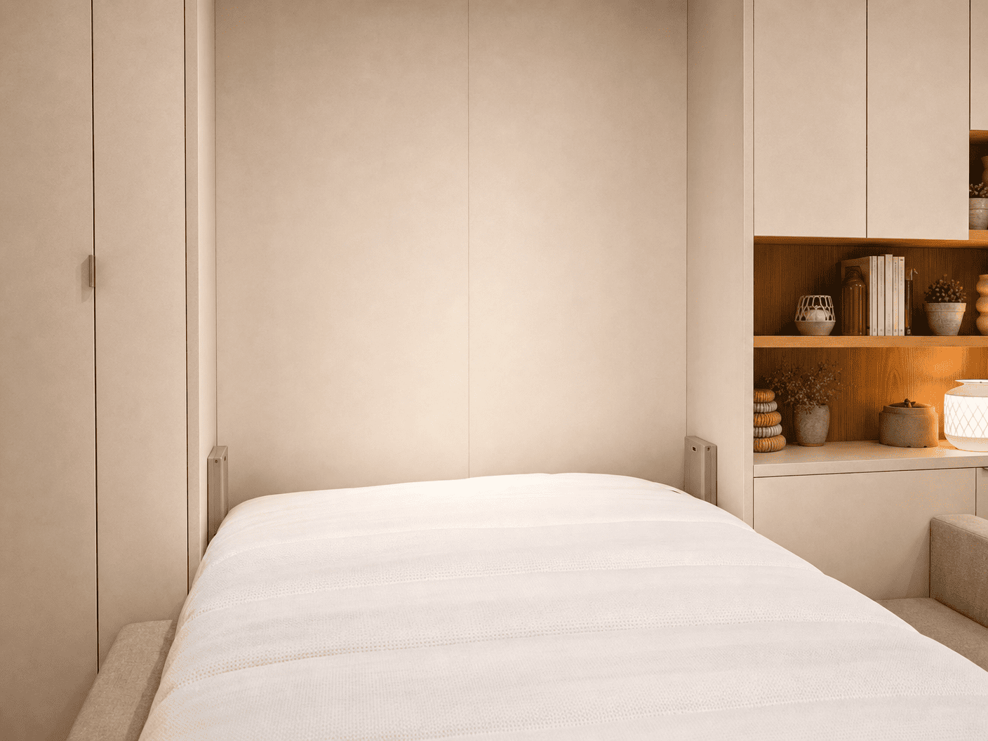 Cama abatible abierta